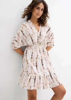 Outlet Kurzes Kleid aus fließender Viskose Damen Bekleidung·Pullover & Strickjacken|Kleider