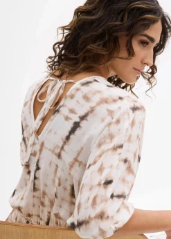 Outlet Kurzes Kleid aus fließender Viskose Damen Bekleidung·Pullover & Strickjacken|Kleider