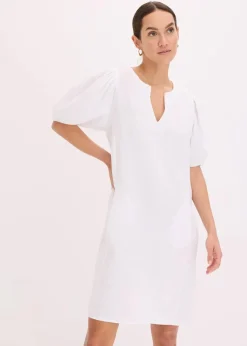Outlet Kurzes Kleid aus Musselin Damen Bekleidung·Pullover & Strickjacken|Kleider