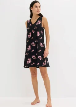 Sale Kurzes Nachthemd aus softem Viskose-Mix Damen Wäsche·Nachtwäsche|Nachtwäsche