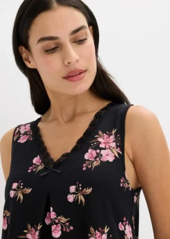Sale Kurzes Nachthemd aus softem Viskose-Mix Damen Wäsche·Nachtwäsche|Nachtwäsche