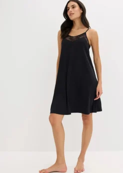 Damen bonprix Nachtwäsche|Nachhaltigere Materialien|Kurzes Nachthemd aus softem Modal-Mix