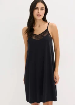 Damen bonprix Nachtwäsche|Nachhaltigere Materialien|Kurzes Nachthemd aus softem Modal-Mix