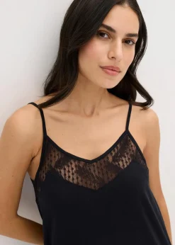 Damen bonprix Nachtwäsche|Nachhaltigere Materialien|Kurzes Nachthemd aus softem Modal-Mix