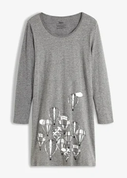 Clearance Kurzes Nachthemd mit langen Ärmeln Damen Wäsche·Nachtwäsche|Nachtwäsche