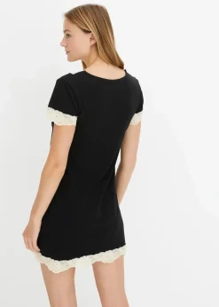 Best Kurzes Nachthemd mit zarter Spitze Damen Wäsche·Nachtwäsche|Nachhaltigere Materialien