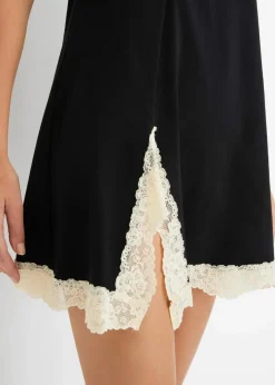 Best Kurzes Nachthemd mit zarter Spitze Damen Wäsche·Nachtwäsche|Nachhaltigere Materialien