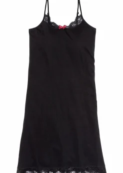 Damen bonprix Wäsche·Basics|Wäsche·Nachtwäsche|Kurzes Nachthemd mit zarter Spitze
