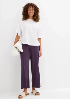 Best Kurzes Oversize-Shirt aus reiner schwerer Bio-Baumwolle Damen Shirts & Tops|Basics