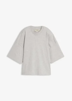 Damen bonprix Shirts & Tops|Basics|Kurzes Oversize-Shirt aus reiner schwerer Bio-Baumwolle