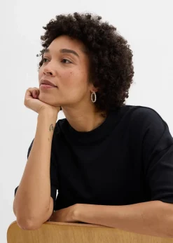 Damen bonprix Bekleidung·Röcke|Nachhaltigere Materialien|Kurzes Oversize-Shirt aus reiner schwerer Bio-Baumwolle