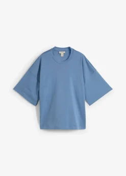 Damen bonprix Shirts & Tops|Basics|Kurzes Oversize-Shirt aus reiner schwerer Bio-Baumwolle