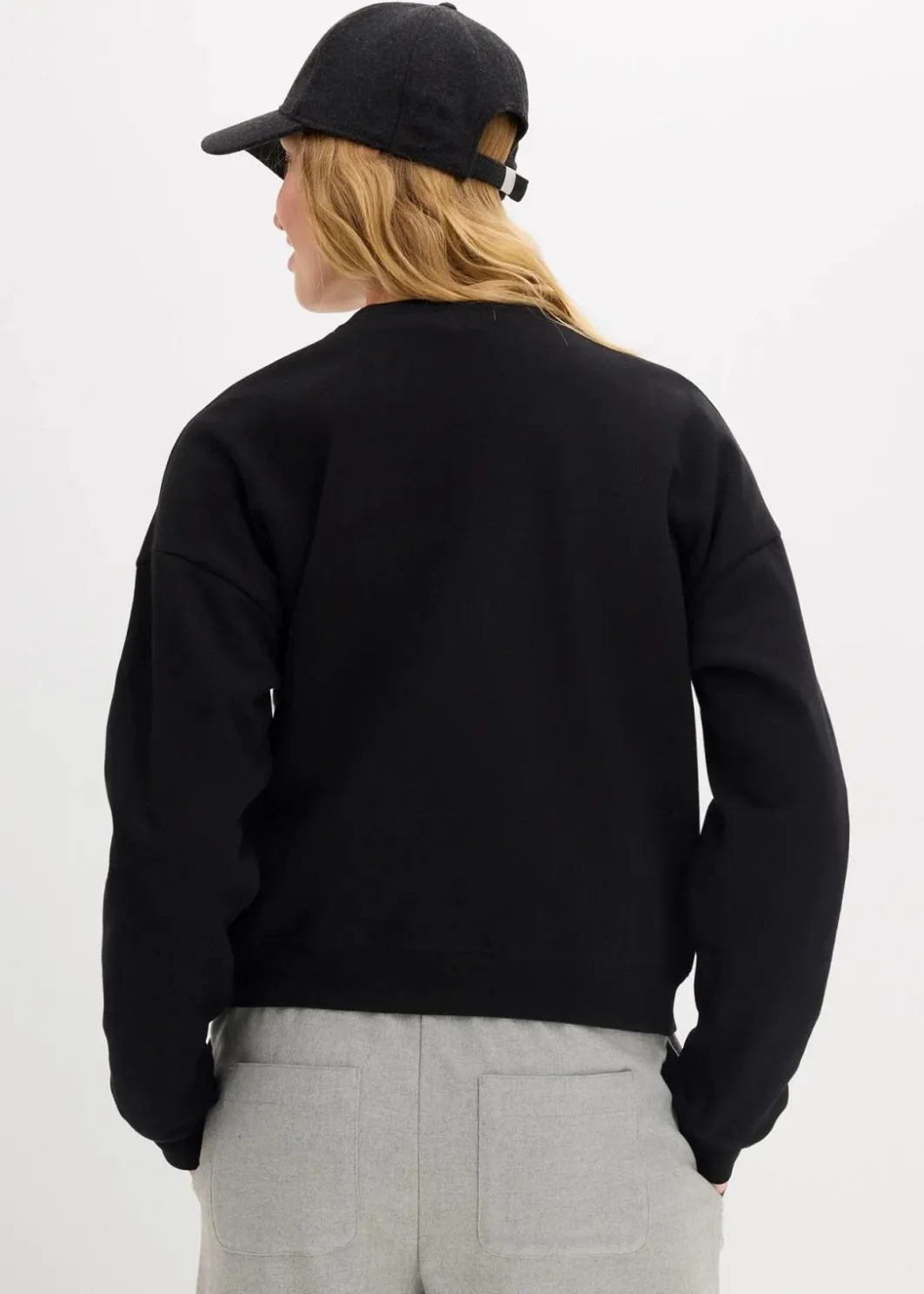 Clearance Kurzes Oversize-Sweatshirt aus reiner Bio-Baumwolle Damen Nachhaltigere Materialien|Sweat