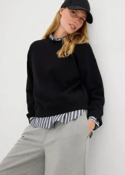 Clearance Kurzes Oversize-Sweatshirt aus reiner Bio-Baumwolle Damen Nachhaltigere Materialien|Sweat