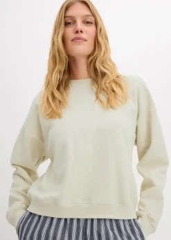 Damen bonprix Bekleidung·Röcke|Bekleidung·Blusen & Tuniken|Kurzes Oversize-Sweatshirt aus reiner Bio-Baumwolle