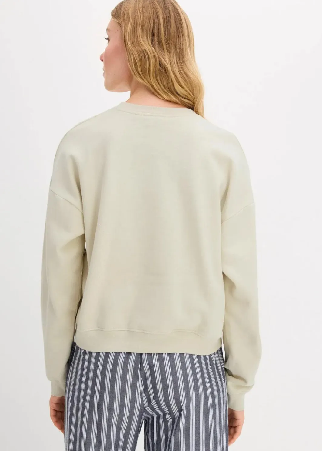 Damen bonprix Bekleidung·Röcke|Bekleidung·Blusen & Tuniken|Kurzes Oversize-Sweatshirt aus reiner Bio-Baumwolle