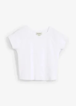 Damen bonprix Shirts & Tops|Nachhaltigere Materialien|Kurzes Rippshirt