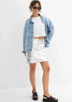 Damen bonprix Shirts & Tops|Nachhaltigere Materialien|Kurzes Rippshirt