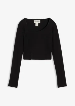 Discount Kurzes Rippshirt Damen Shirts & Tops