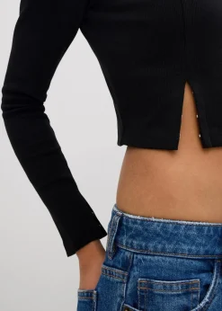 Discount Kurzes Rippshirt Damen Shirts & Tops