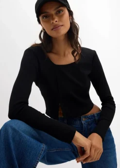 Discount Kurzes Rippshirt Damen Shirts & Tops