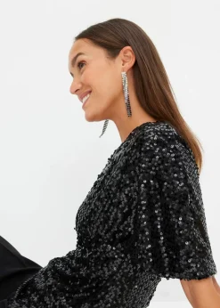 Sale Kurzes Shirt mit Pailletten Damen Shirts & Tops