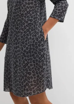 Hot Kurzes Shirtkleid in Strickoptik Damen Kleider