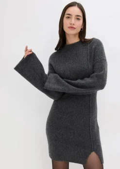 Kurzes Strickkleid mit Wollanteil Damen Kleider|Strickmode
