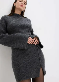Kurzes Strickkleid mit Wollanteil Damen Kleider|Strickmode