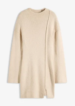 Damen bonprix Bekleidung·Umstandsmode|Bekleidung·Pullover & Strickjacken|Kurzes Strickkleid mit Wollanteil
