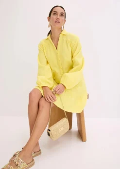 Hot Kurzes Stufen-Kleid aus Musselin Damen Bekleidung·Pullover & Strickjacken|Kleider