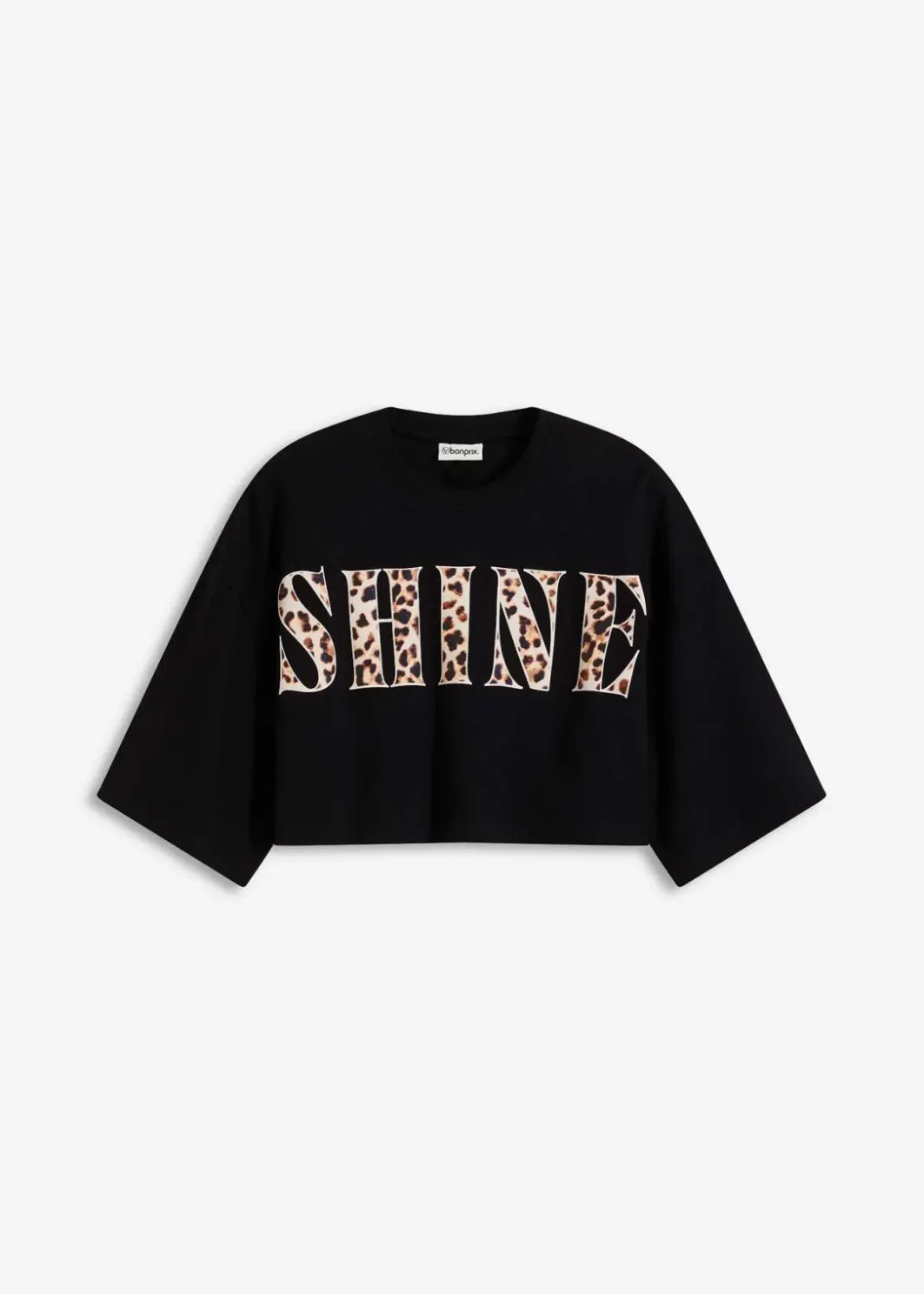 Damen bonprix Nachhaltigere Materialien|Shirts & Tops|Kurzes T-Shirt aus reiner Bio-Baumwolle