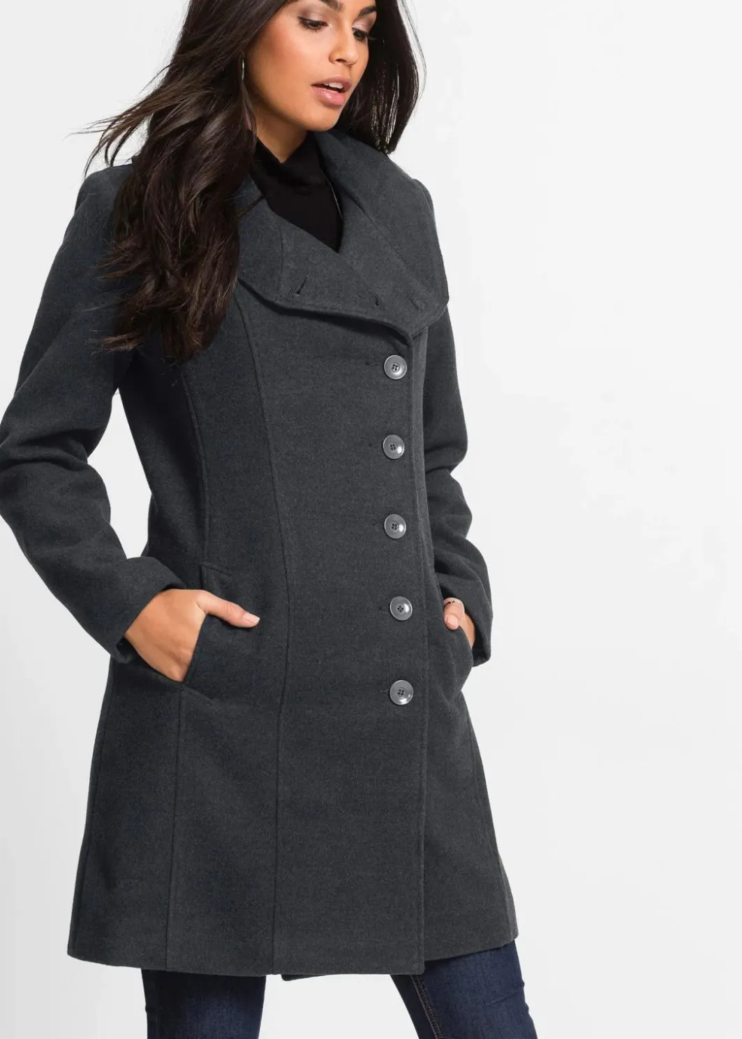 Damen bonprix Kurzgrößen|Bekleidung·Hosen|Kurzmantel
