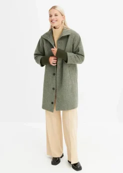 Kurzmantel in Wolloptik Damen Jacken & Mäntel|Bekleidung·Hosen