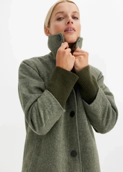 Kurzmantel in Wolloptik Damen Jacken & Mäntel|Bekleidung·Hosen
