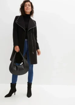 Damen bonprix Bekleidung·Hosen|Jacken & Mäntel|Kurzmantel in Wolloptik