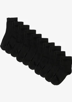 Damen bonprix Mehrfachpacks|Jungen·Strümpfe|Kurzsocken mit Bio-Baumwolle (10er Pack)