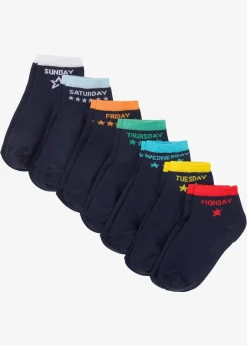 Damen bonprix Mehrfachpacks|Mädchen·Strümpfe|Kurzsocken mit Bio-Baumwolle (7er Pack)