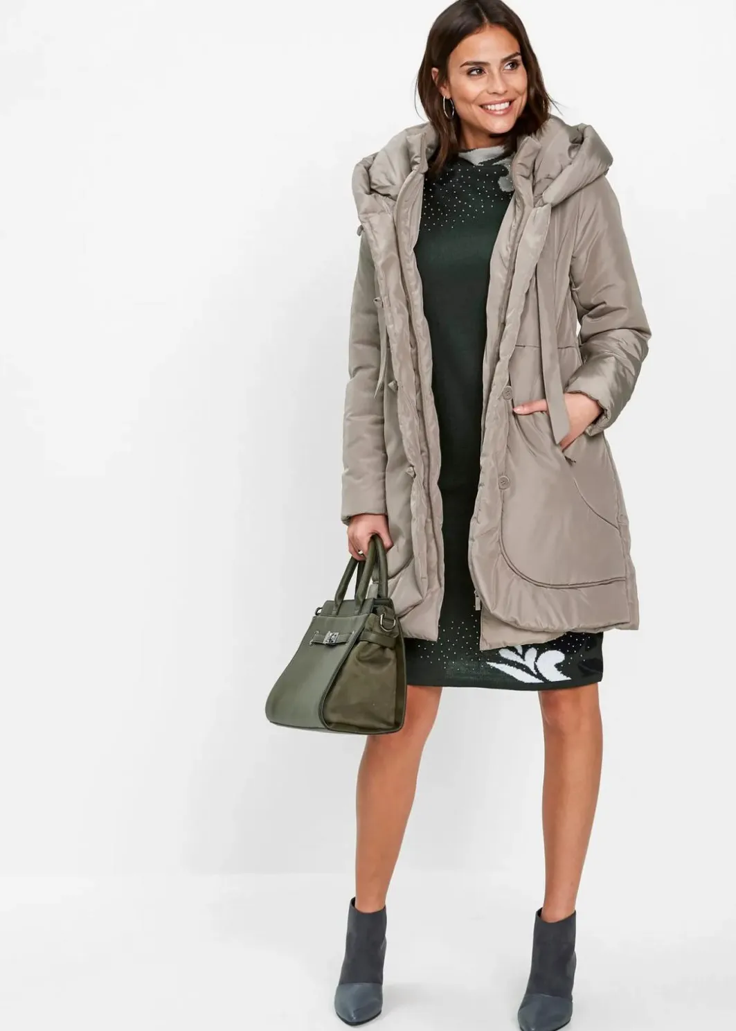 Damen bonprix Jacken & Mäntel|Kurz-Steppmantel