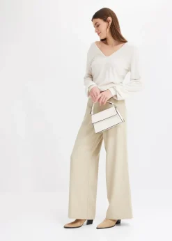 Damen bonprix Bekleidung·Blusen & Tuniken|Sweat|Kuschel-Fleeceshirt mit Perlen