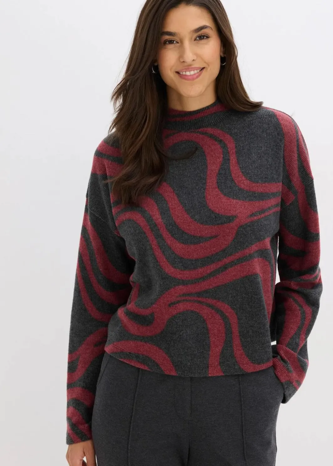 Clearance Kuschel-Rippshirt Damen Shirts & Tops