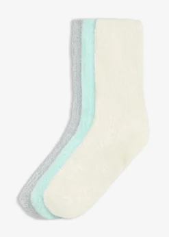 Damen bonprix Homewear|Socken & Strumpfhosen|Kuschelsocken 3er Pack