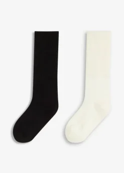 Damen bonprix Homewear|Socken & Strumpfhosen|Kuschelsocken mit breitem Umschlag (2er Pack)
