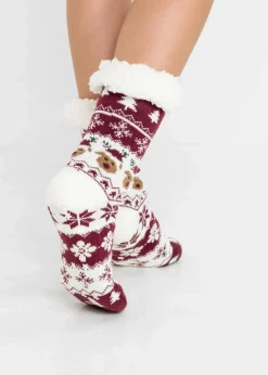 New Kuschelsocken mit Teddyfutter mit recyceltem Polyester Damen Nachhaltigere Materialien|Homewear