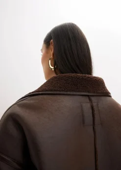 Damen bonprix Bekleidung·Hosen|Jacken & Mäntel|Lammfellimitat-Jacke