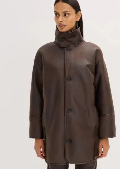Damen bonprix Bekleidung·Hosen|Jacken & Mäntel|Lammfellimitat-Jacke