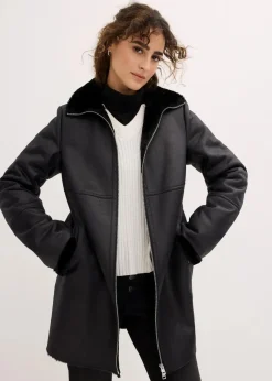 Hot Lammfellimitat-Jacke Damen Bekleidung·Hosen|Jacken & Mäntel