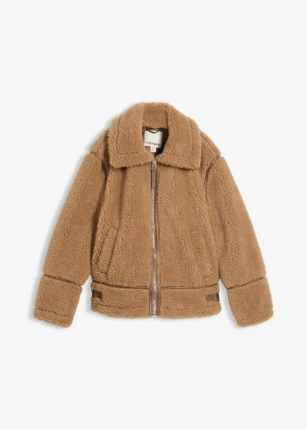 Damen bonprix Jacken & Mäntel|Nachhaltigere Materialien|Lammfellimitat-Jacke