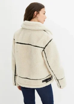 Best Lammfellimitat-Jacke Damen Bekleidung·Hosen|Nachhaltigere Materialien