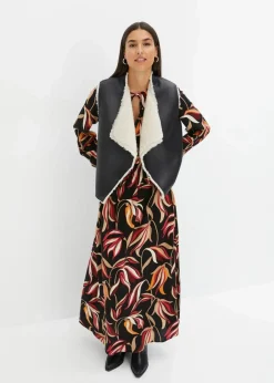 Discount Lammfellimitat-Weste Damen Bekleidung·Hosen|Jacken & Mäntel